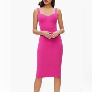 Dress the Population Fuchsia Midi Dress